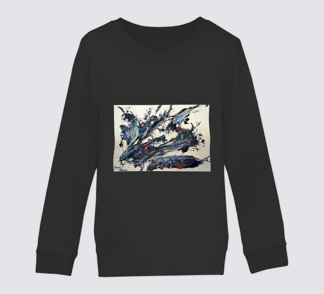 MESSAGE FROM THE HEART 31 felpa bambino da Thierry Vobmann Abstract painting