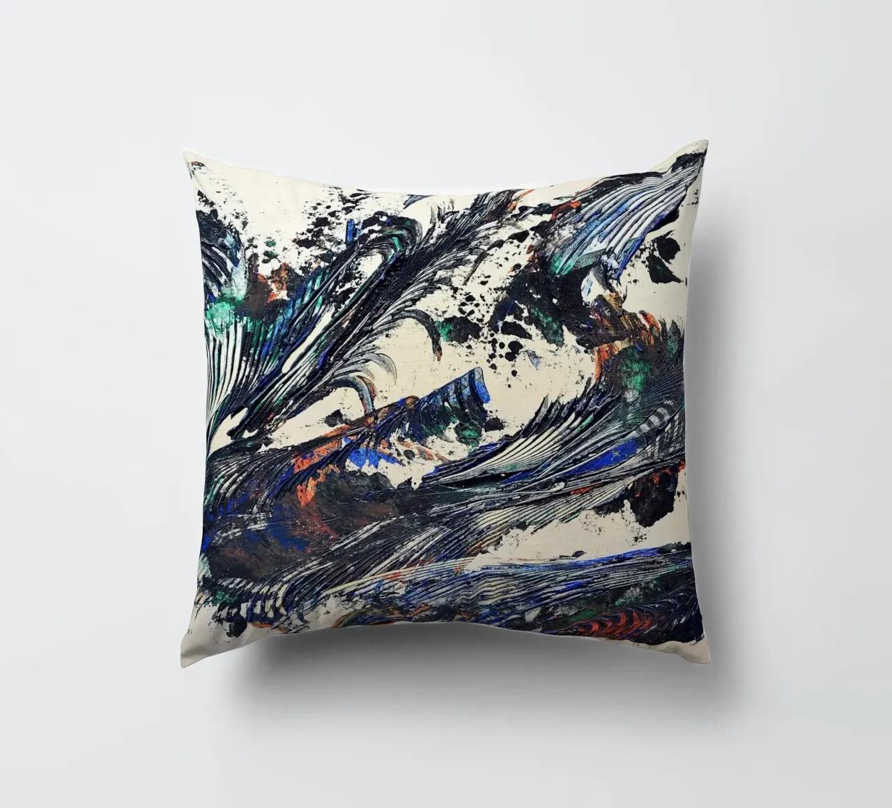 MESSAGE FROM THE HEART 31 cuscino da Thierry Vobmann Abstract painting