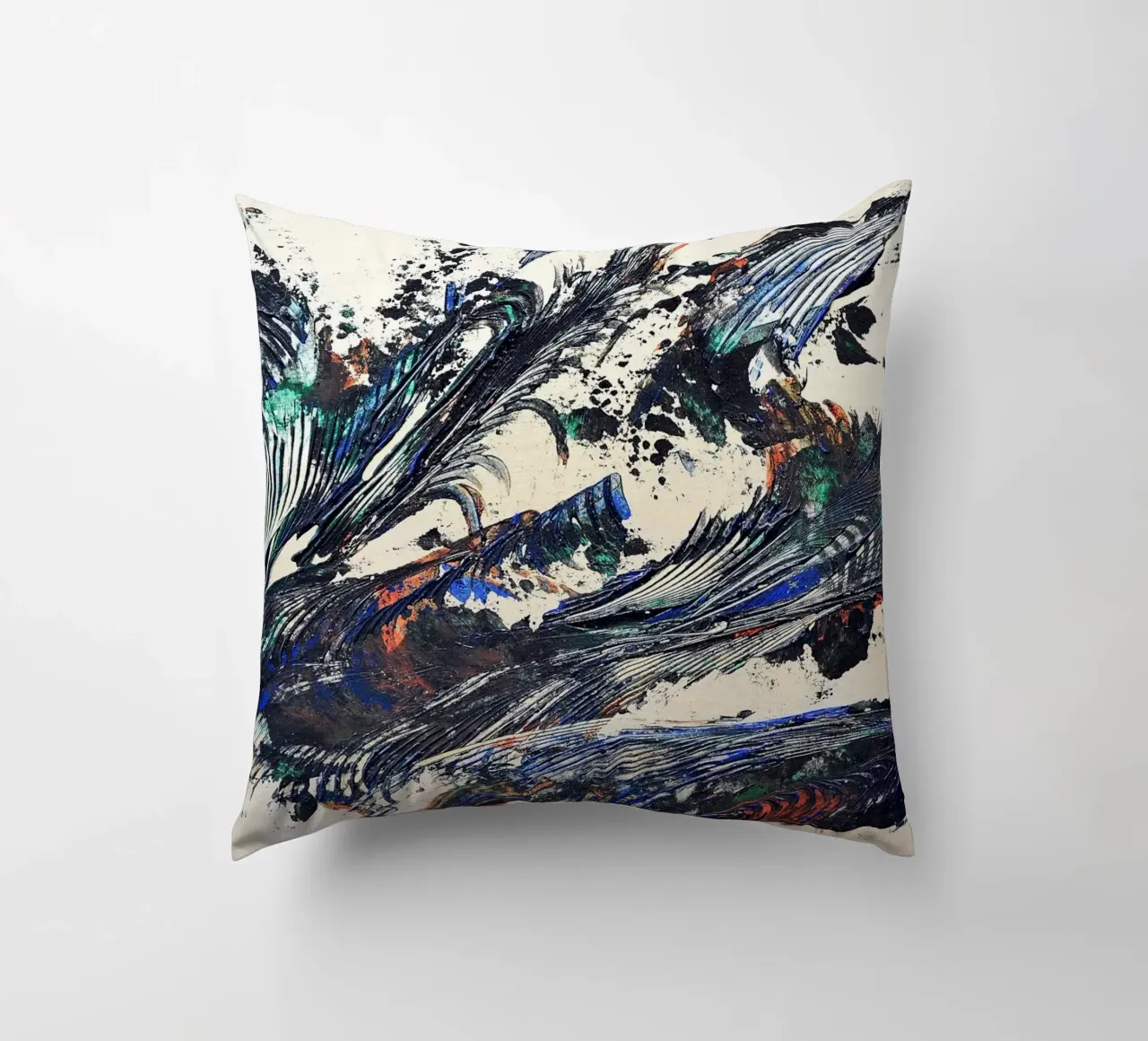 MESSAGE FROM THE HEART 31 cuscino da Thierry Vobmann Abstract painting