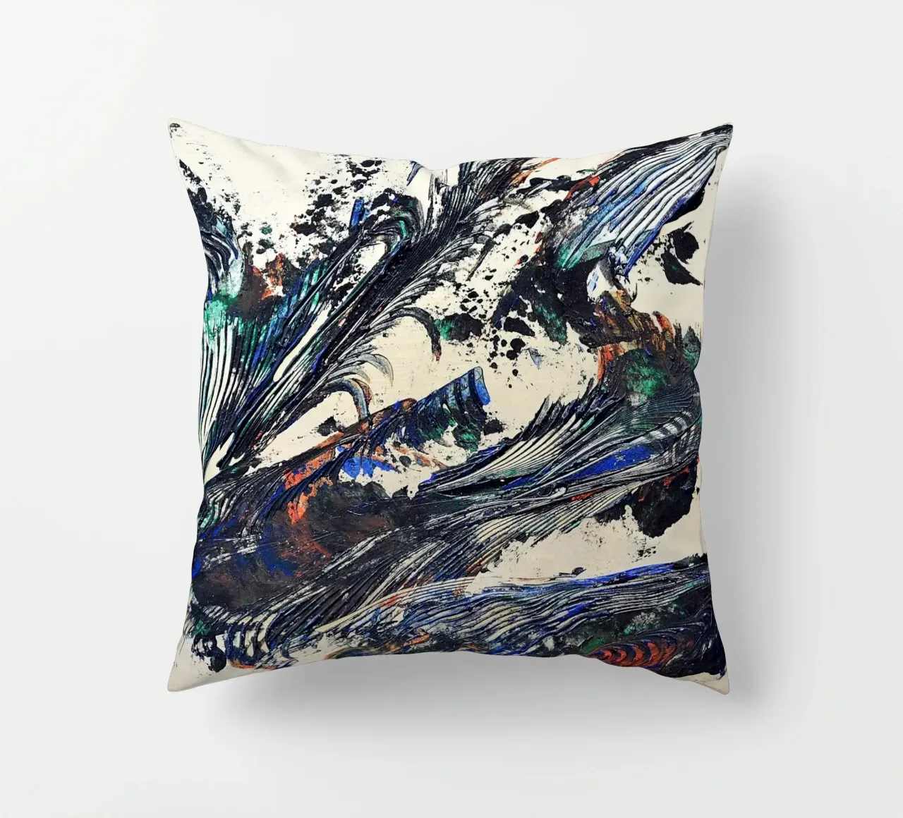 MESSAGE FROM THE HEART 31 cuscino da Thierry Vobmann Abstract painting