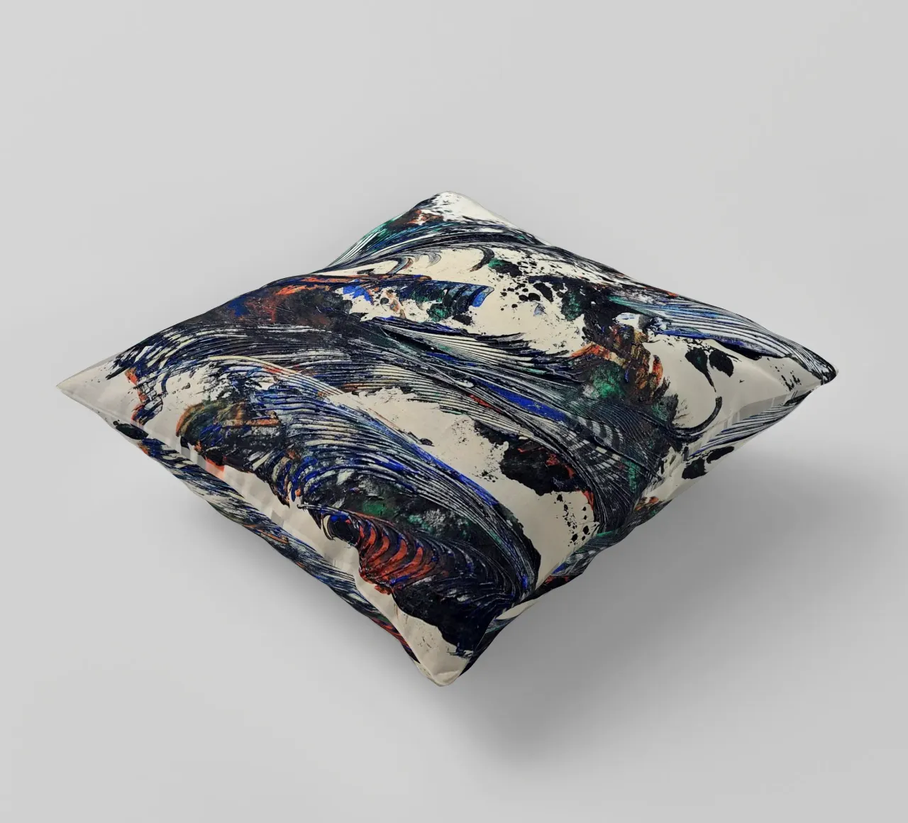 MESSAGE FROM THE HEART 31 cuscino da Thierry Vobmann Abstract painting