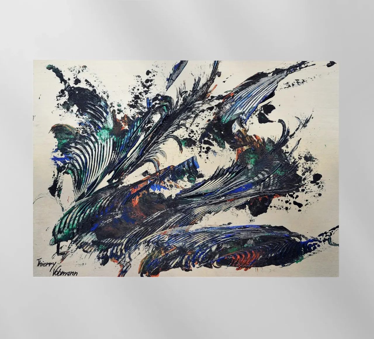MESSAGE FROM THE HEART 31 lámina retroiluminada de Thierry Vobmann Abstract painting