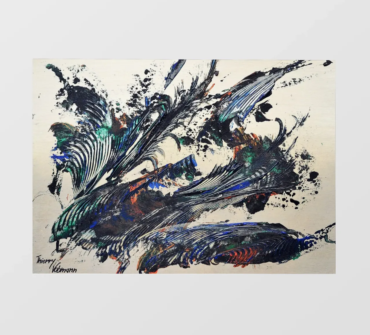 MESSAGE FROM THE HEART 31 lámina retroiluminada de Thierry Vobmann Abstract painting