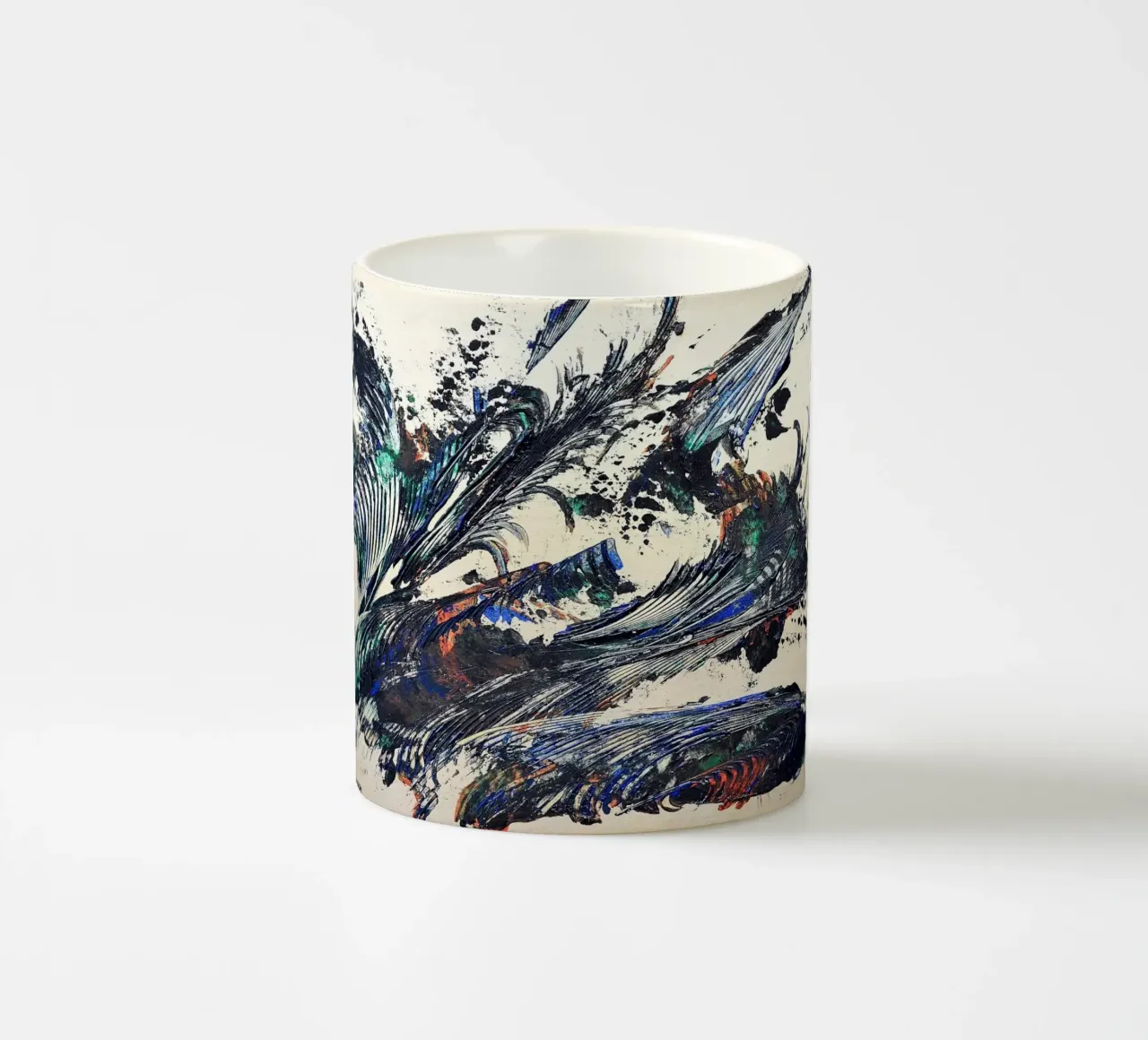 MESSAGE FROM THE HEART 31 mug en céramique de Thierry Vobmann Abstract painting