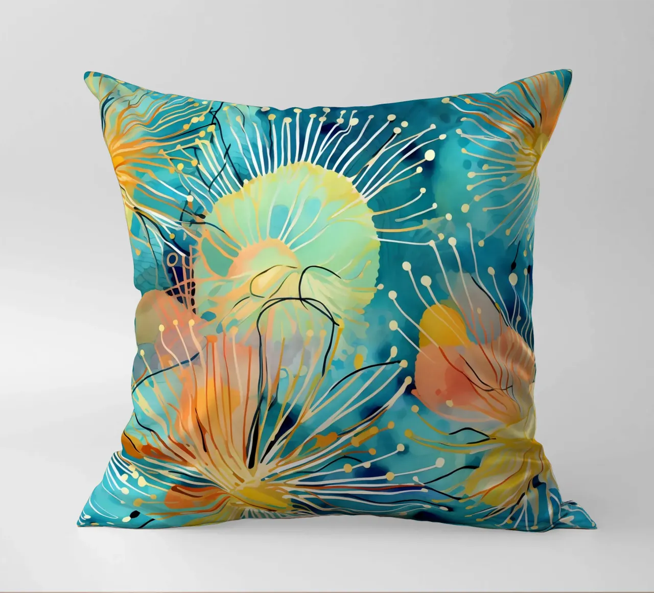 Dente di leone colorato cuscino da Botanical Pattern House