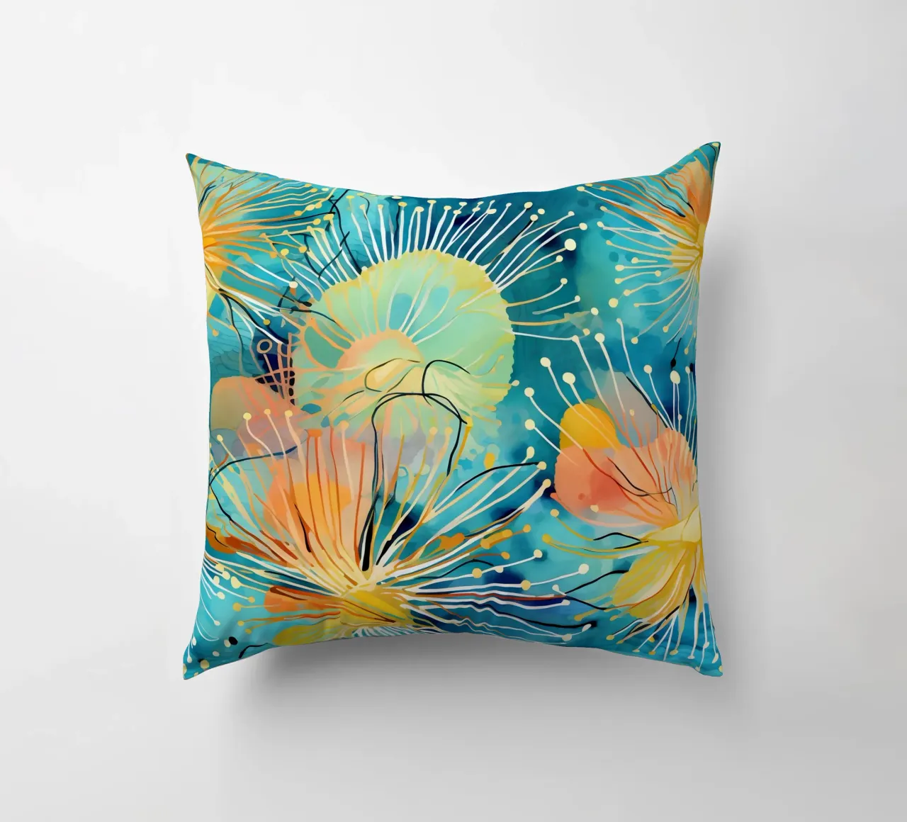 Dente di leone colorato cuscino da Botanical Pattern House