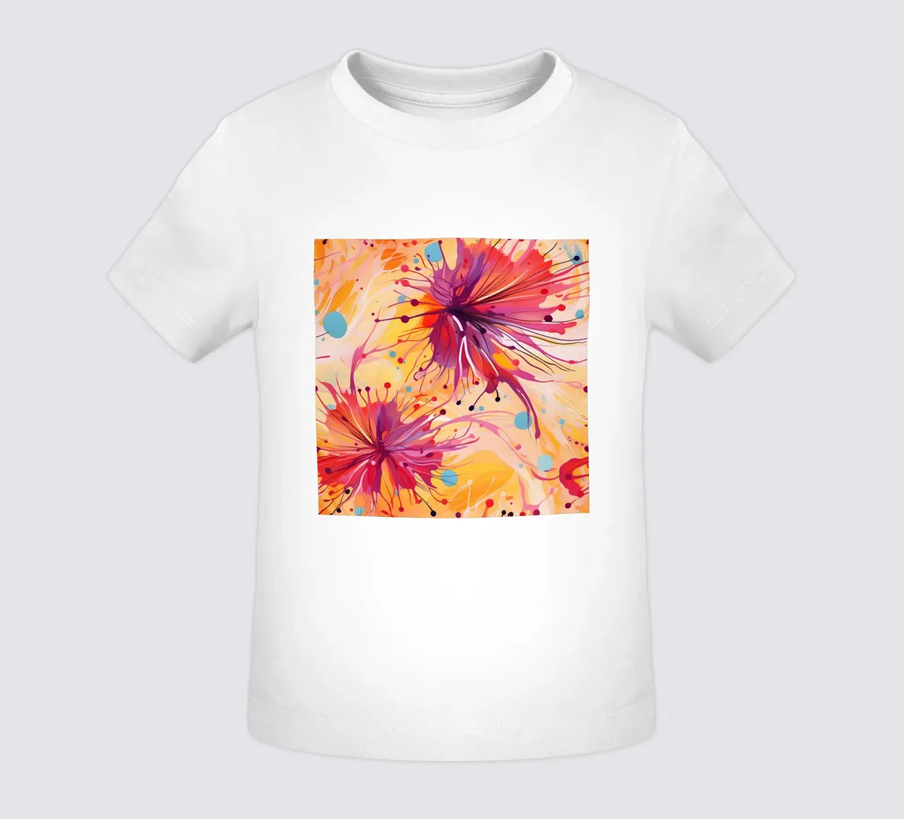 Colourburst Dandelions baby t-shirt by Botanical Pattern House