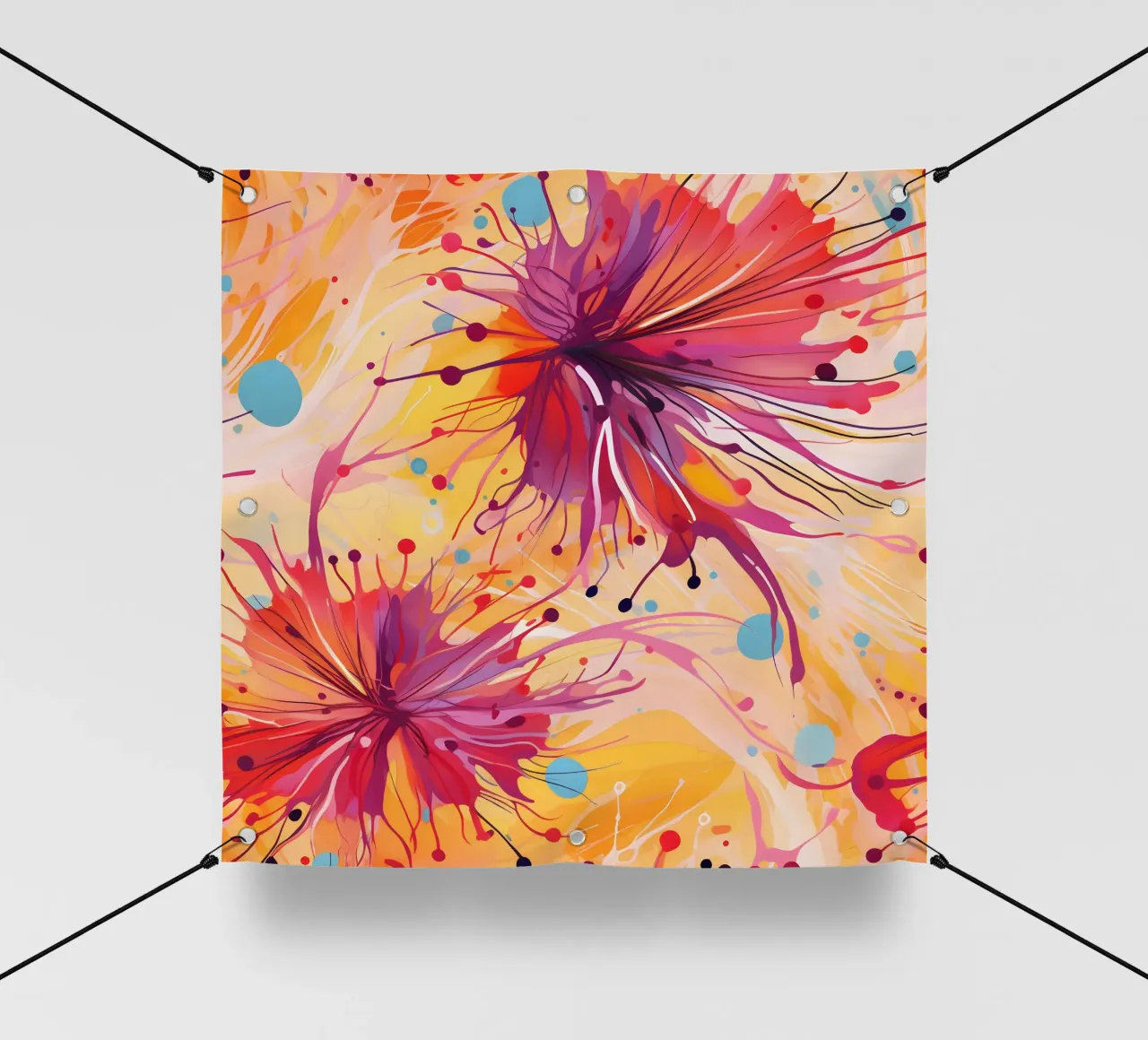 Dente di leone colorato telo in pvc da Botanical Pattern House