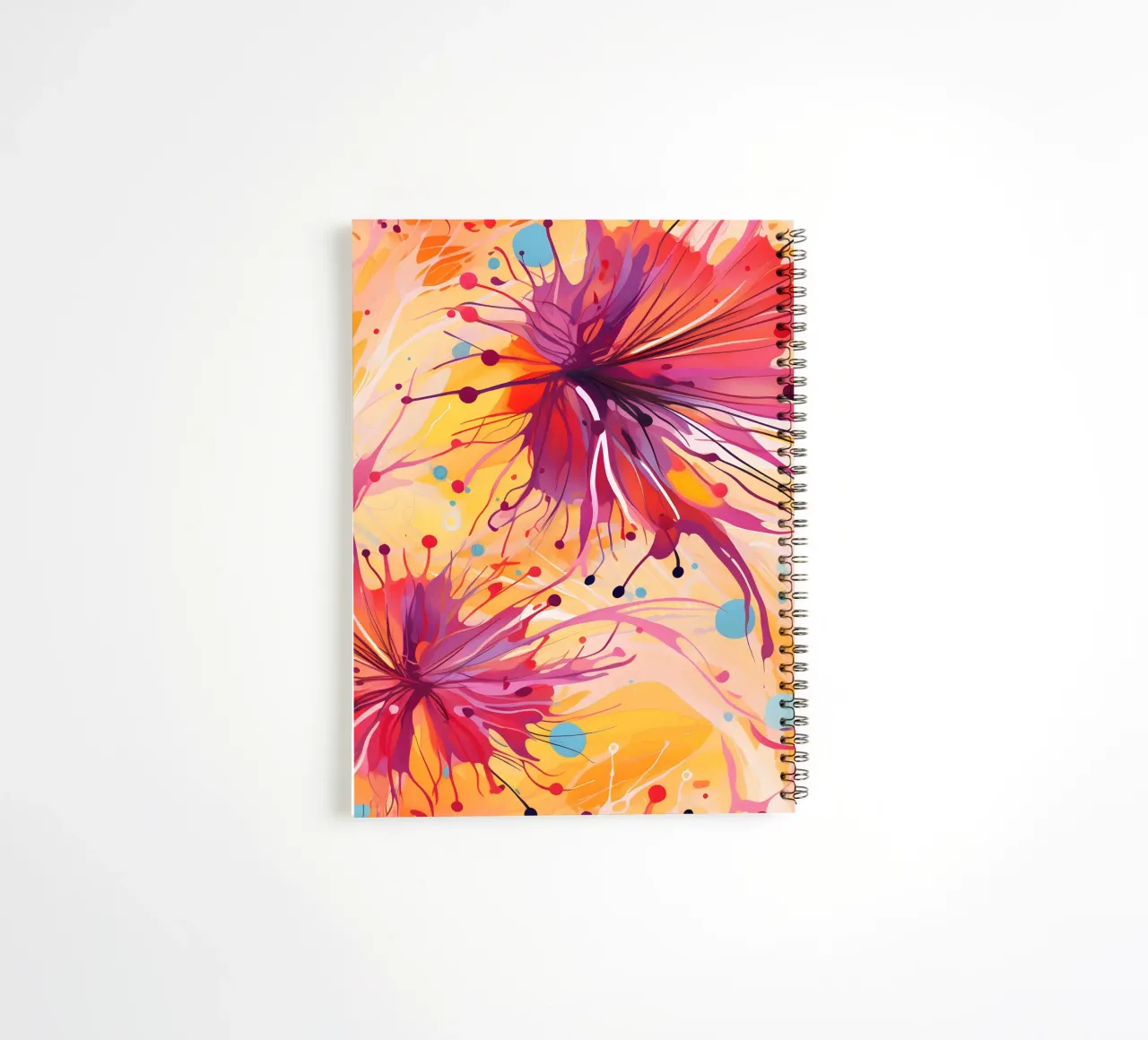 Colourburst Dandelions spiral notebook by Botanical Pattern House