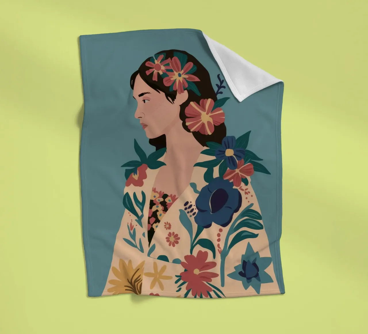 Floreale bohémien coperta in pile da Twilight Muse