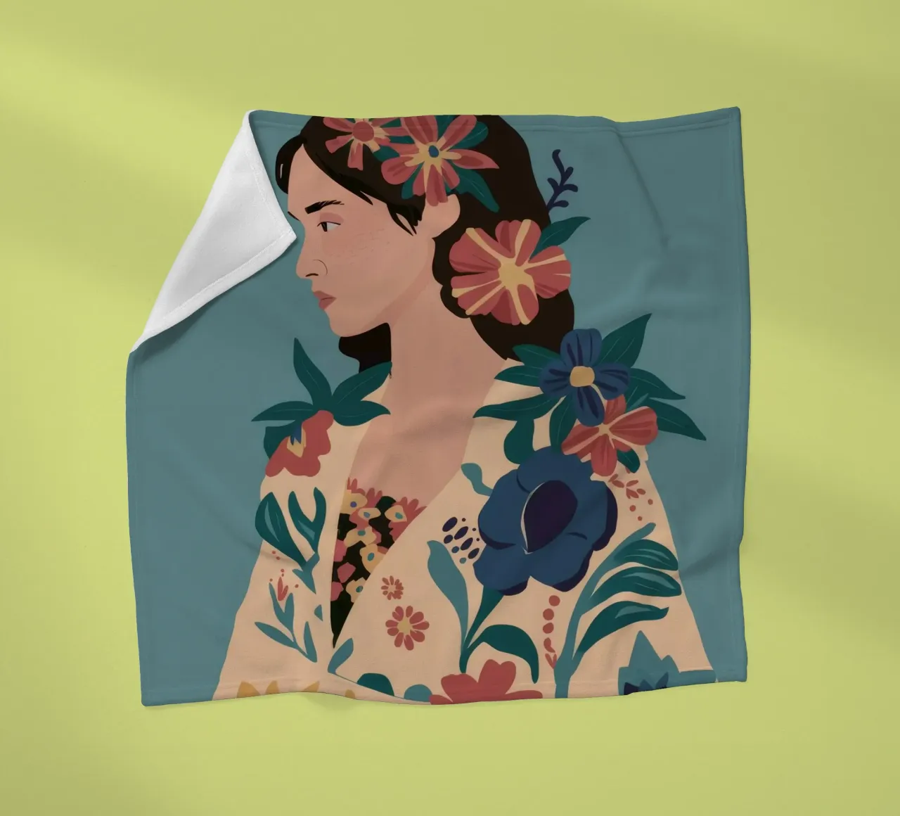 Floreale bohémien coperta in pile da Twilight Muse