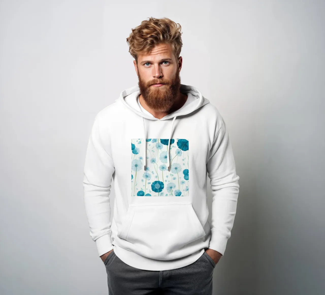 Dente di Leone Verdeggiante felpa con cappuccio da Botanical Pattern House