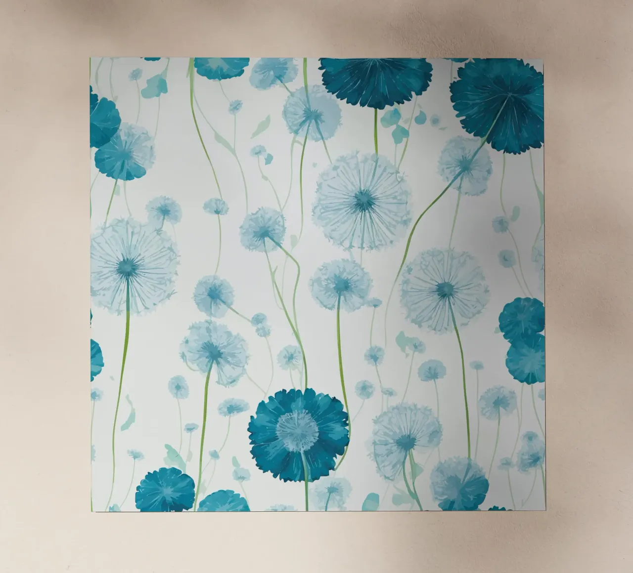 Verdant Dandelions backlit film by Botanical Pattern House