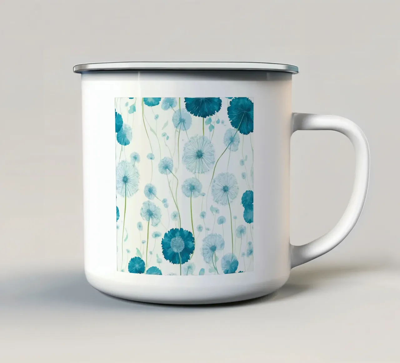 Dente di Leone Verdeggiante tazza in smalto da Botanical Pattern House