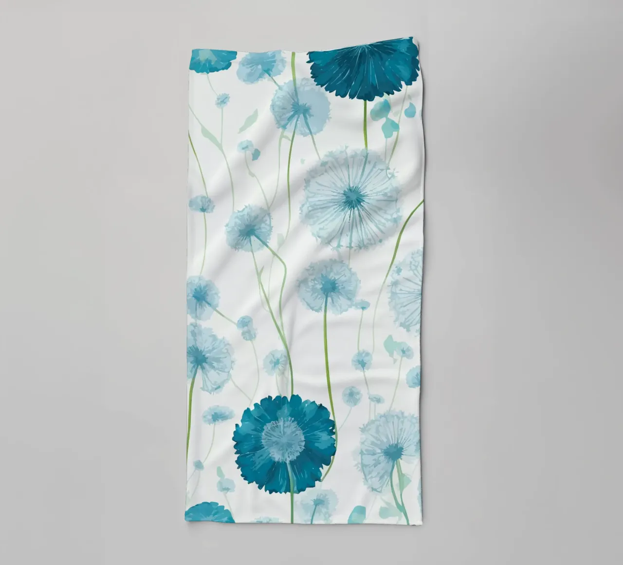 Verdant Dandelions towel by Botanical Pattern House
