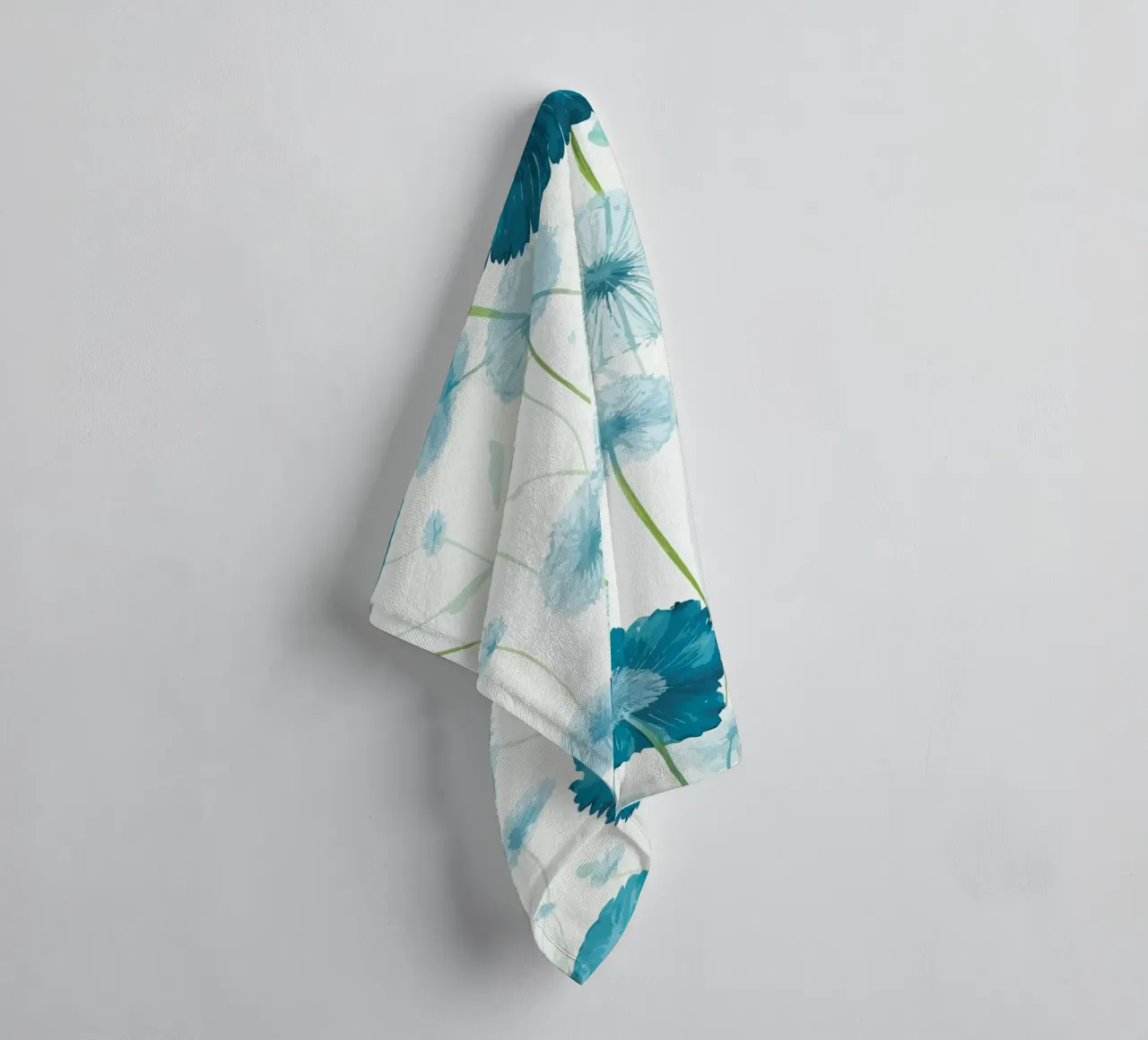 Verdant Dandelions towel by Botanical Pattern House
