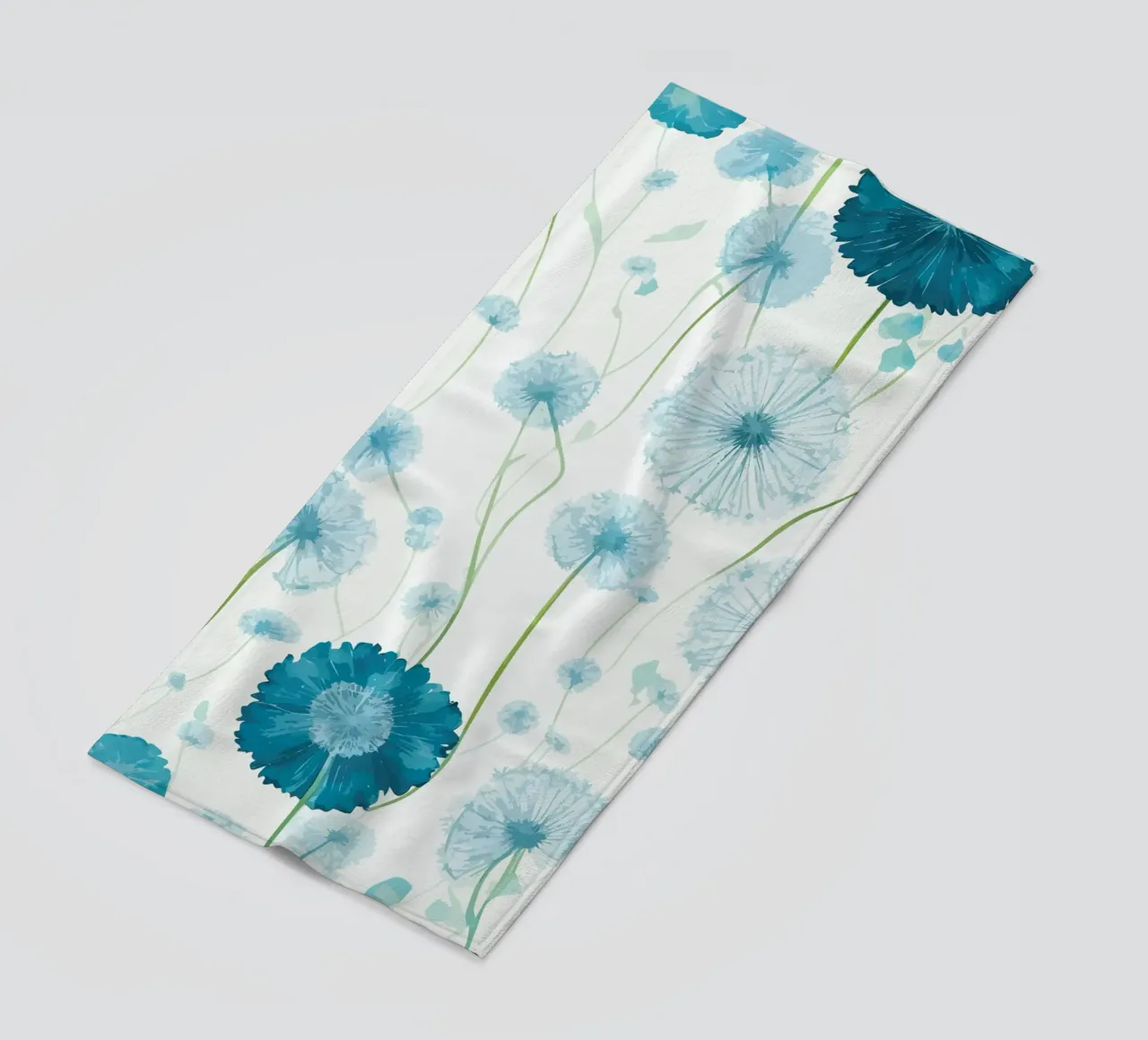 Verdant Dandelions beach towel by Botanical Pattern House