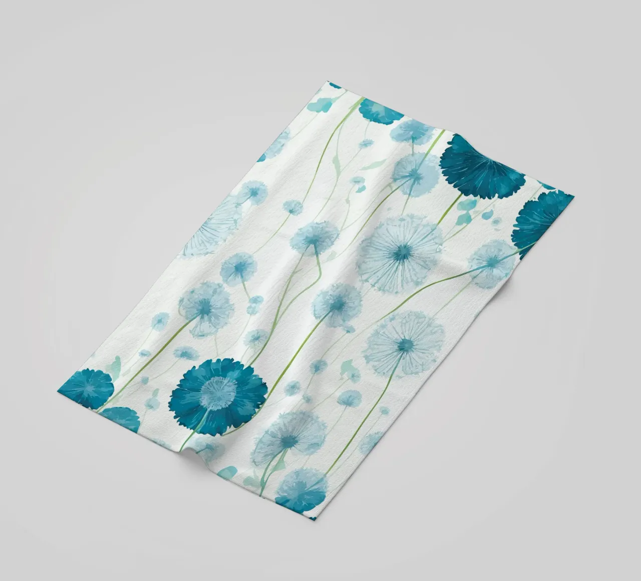 Verdant Dandelions beach towel by Botanical Pattern House