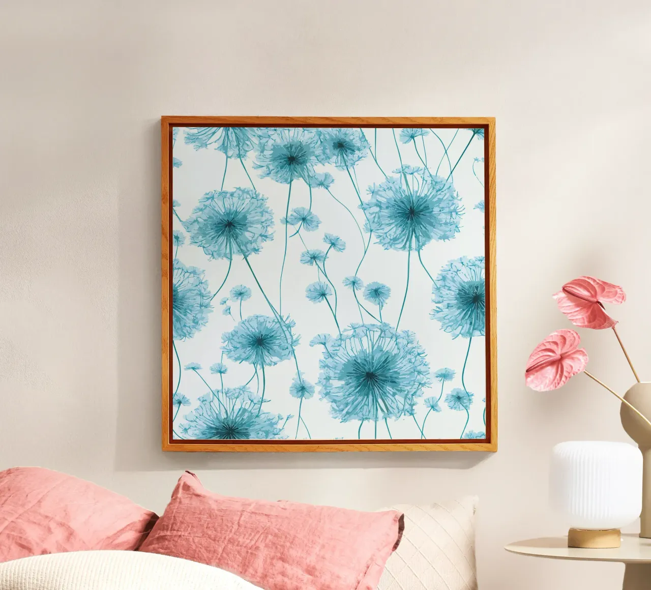 Brezza di dente di leone in blu plexiglass da Botanical Pattern House