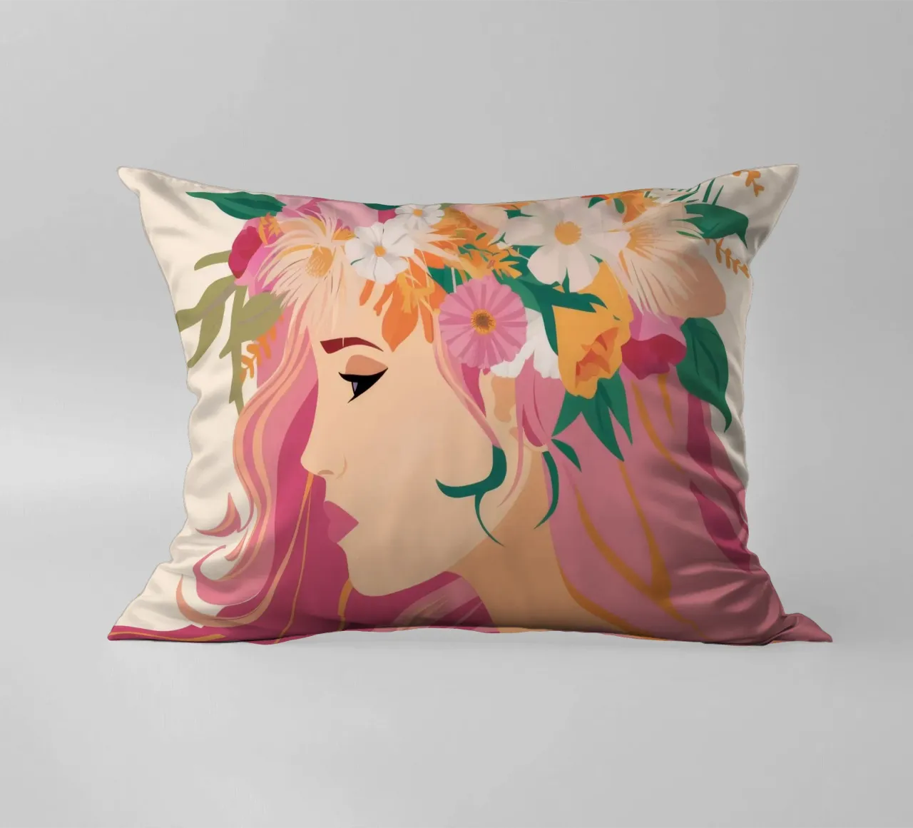 Paesaggio onirico floreale cuscino da Twilight Muse