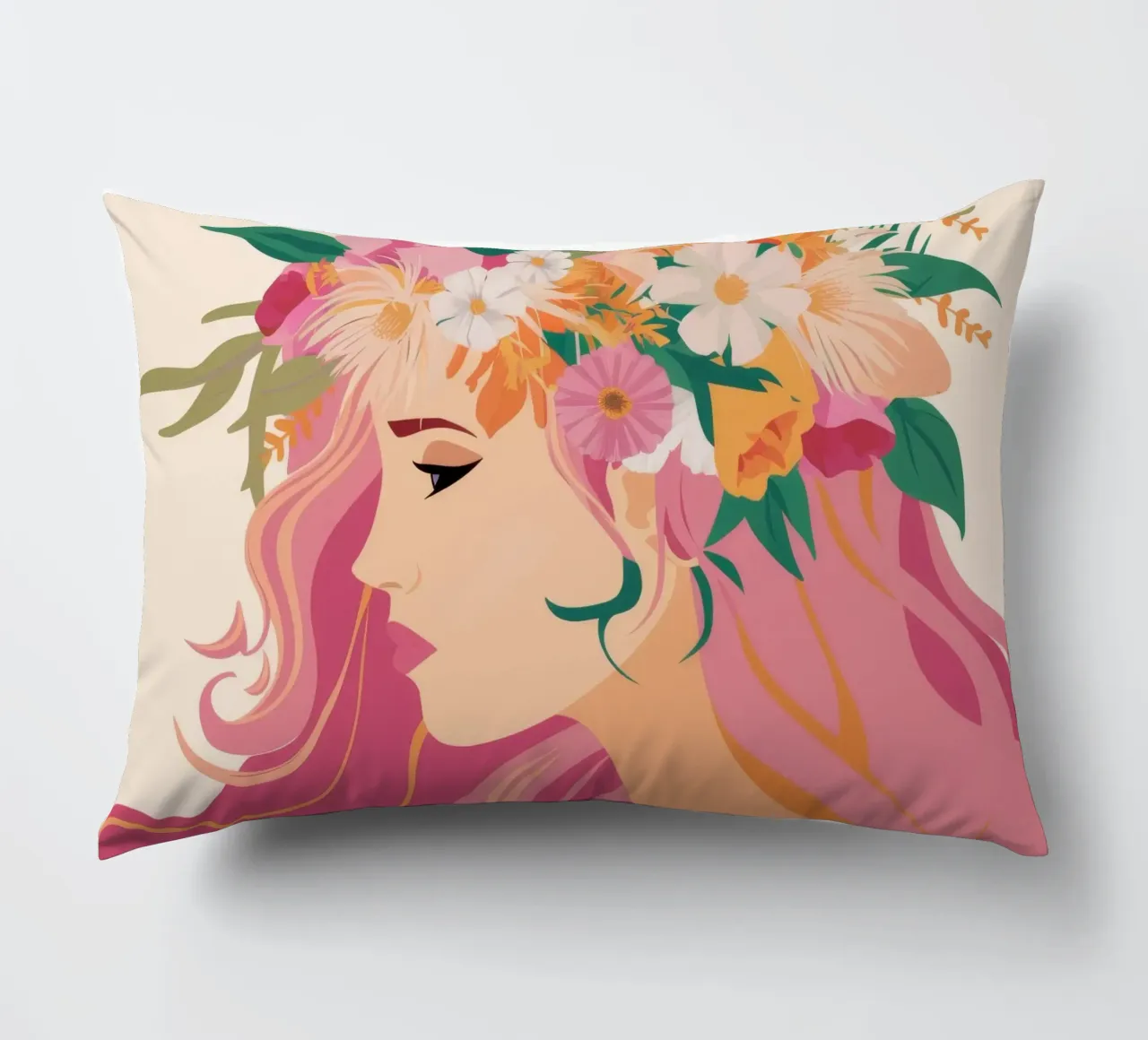 Paesaggio onirico floreale cuscino da Twilight Muse
