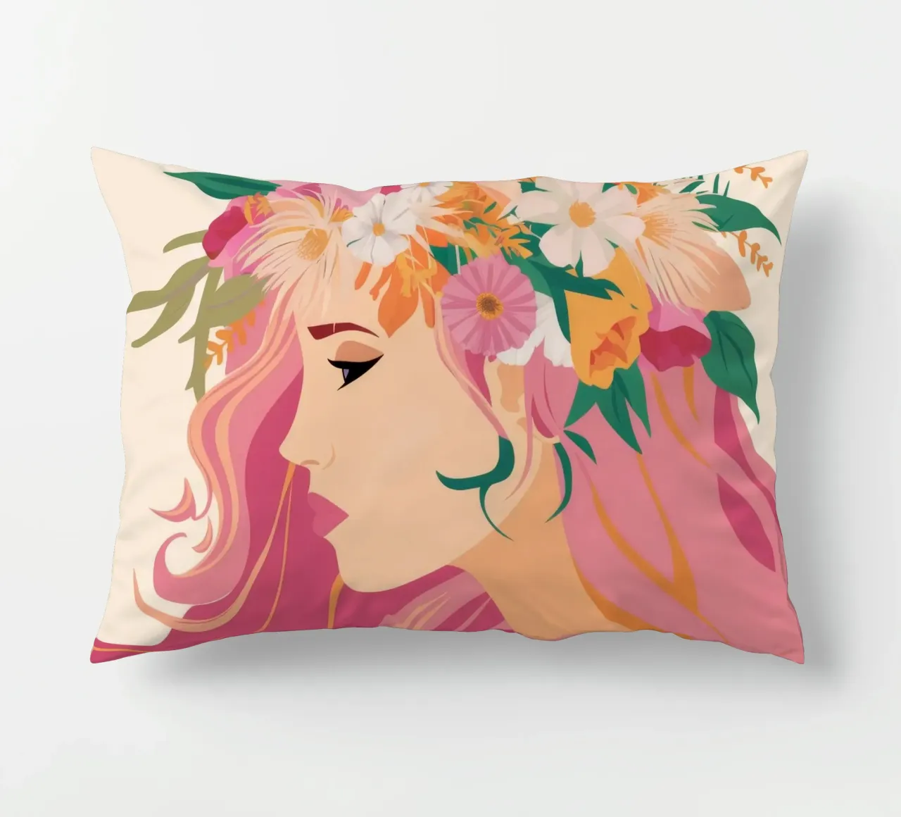 Paesaggio onirico floreale cuscino da Twilight Muse