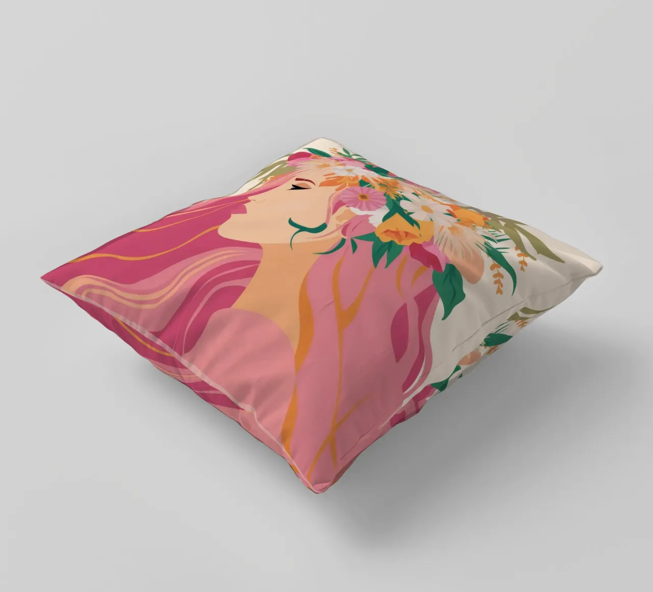 Paesaggio onirico floreale cuscino da Twilight Muse