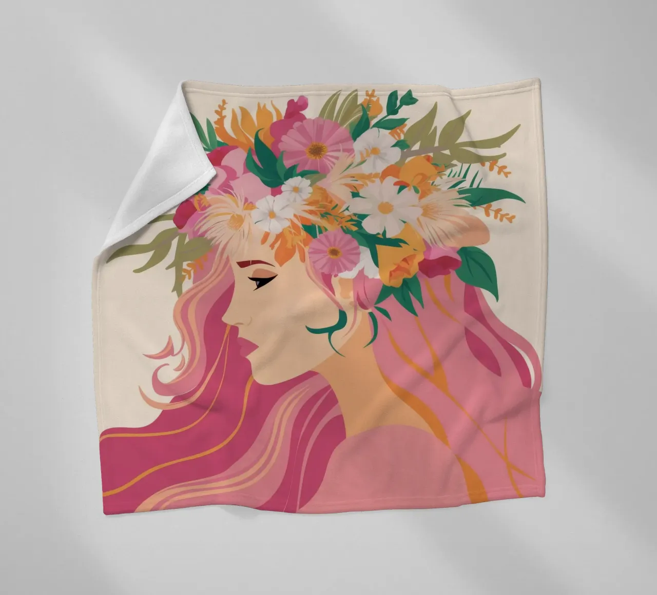 Paesaggio onirico floreale coperta in pile da Twilight Muse