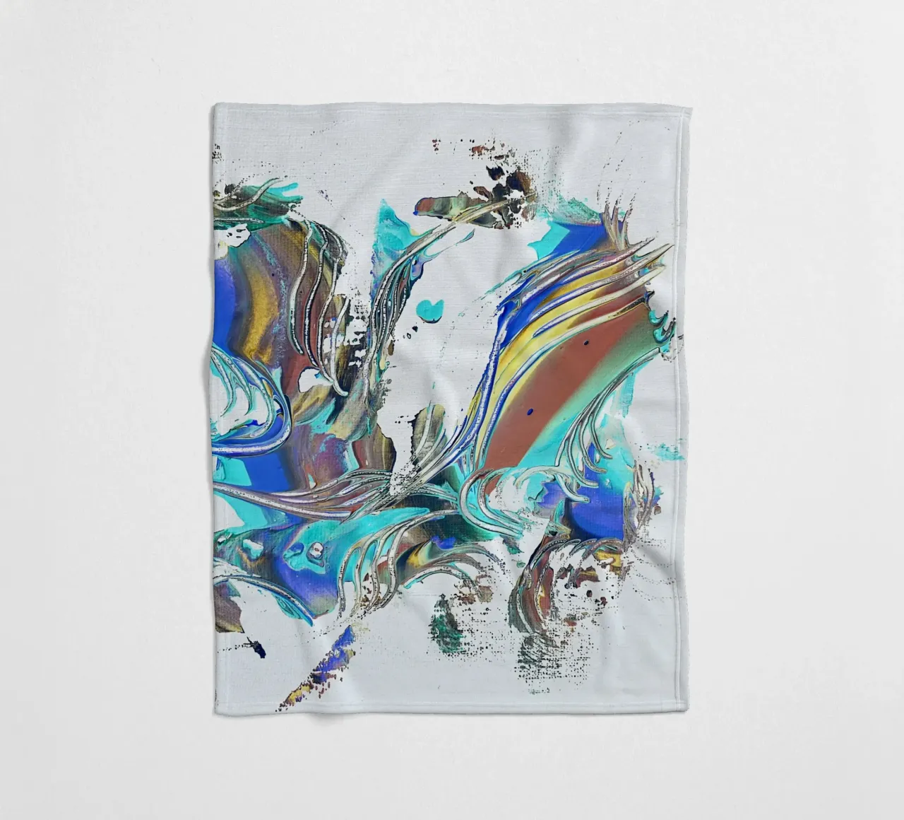 IDEAL GIFT 8 invers Fleecedecke von Thierry Vobmann Abstract painting