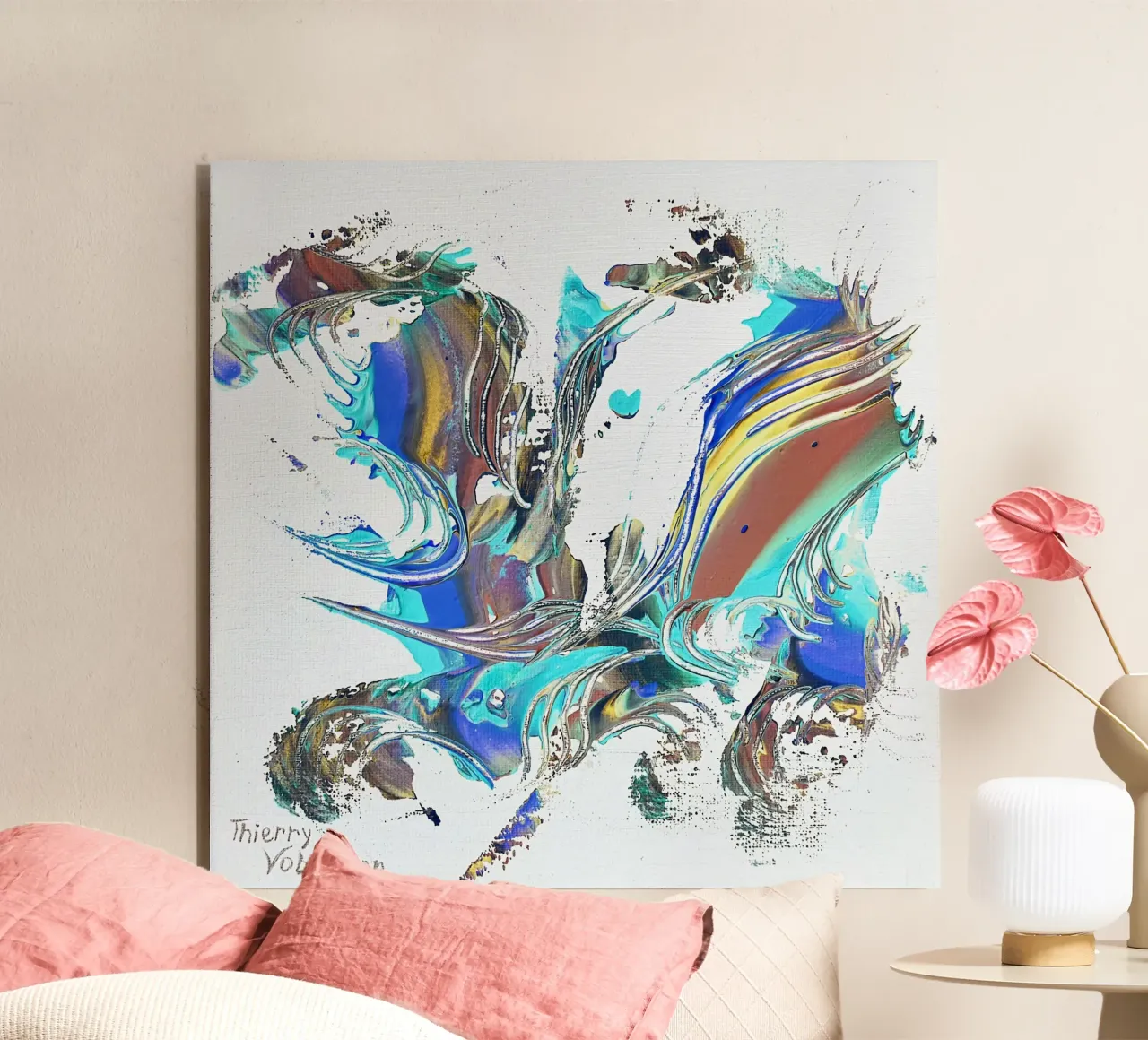 IDEAL GIFT 8 invers alluminio dibond da Thierry Vobmann Abstract painting