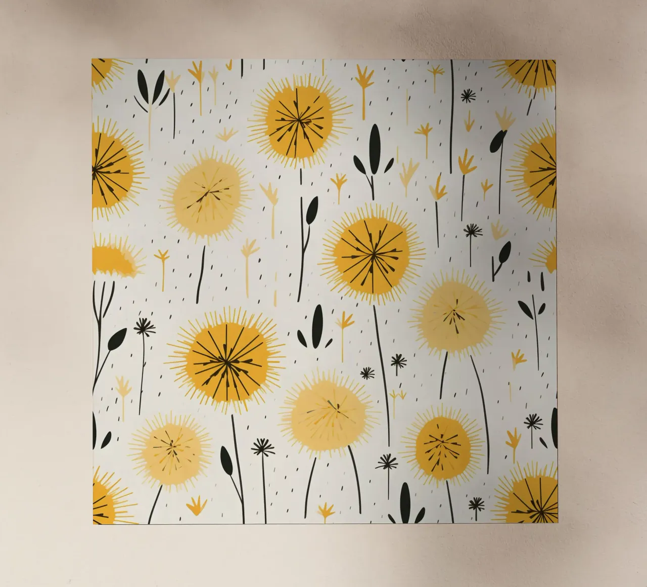 Dandelion Drift backlit film by Botanical Pattern House