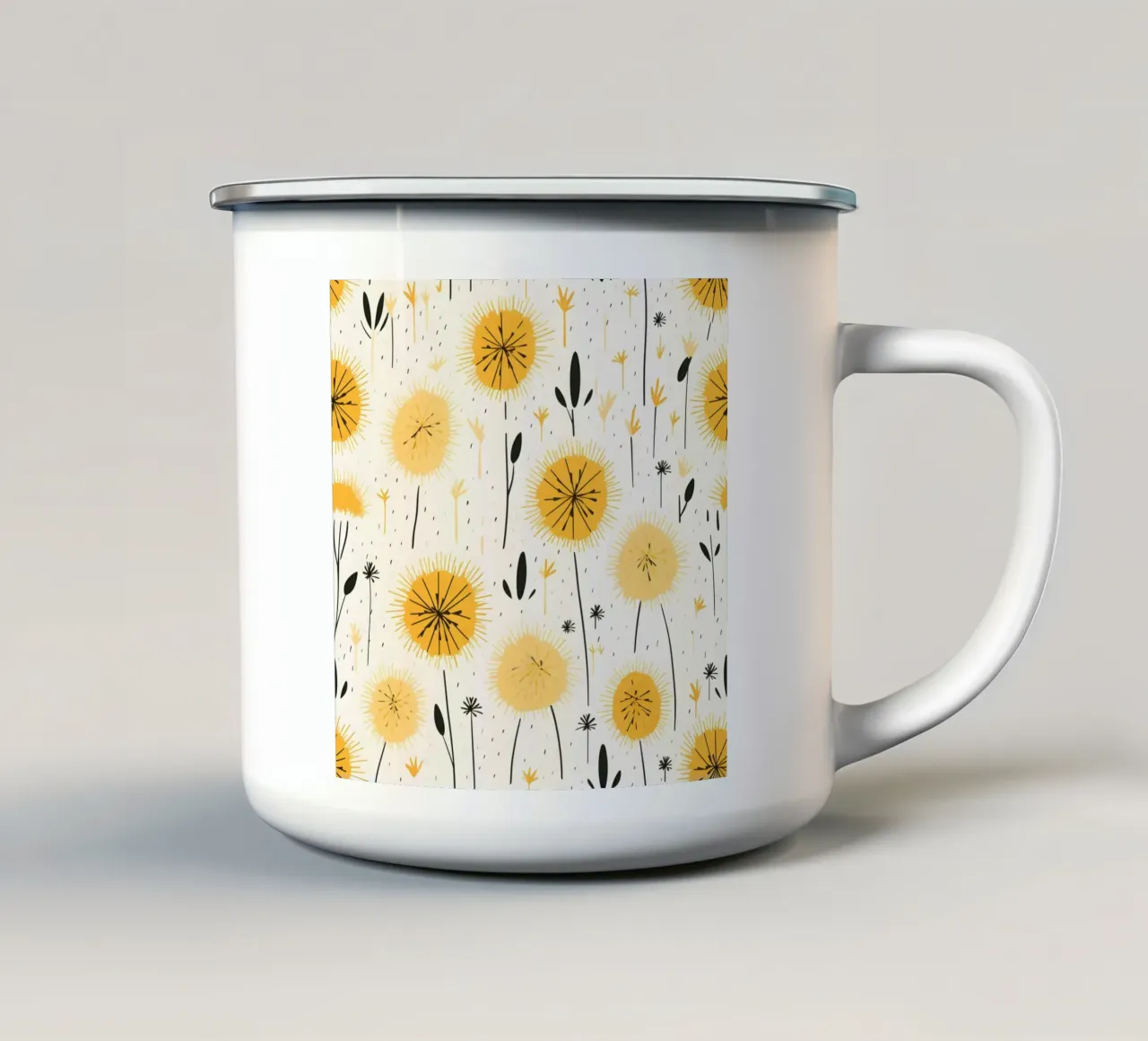 Deriva del dente di leone tazza in smalto da Botanical Pattern House
