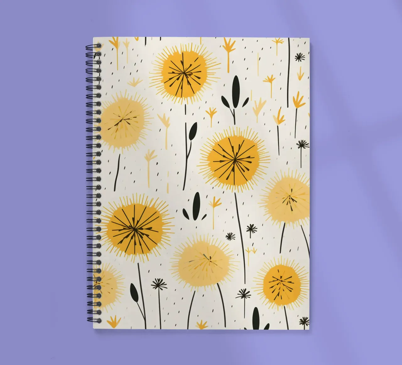 Dandelion Drift spiral notebook by Botanical Pattern House