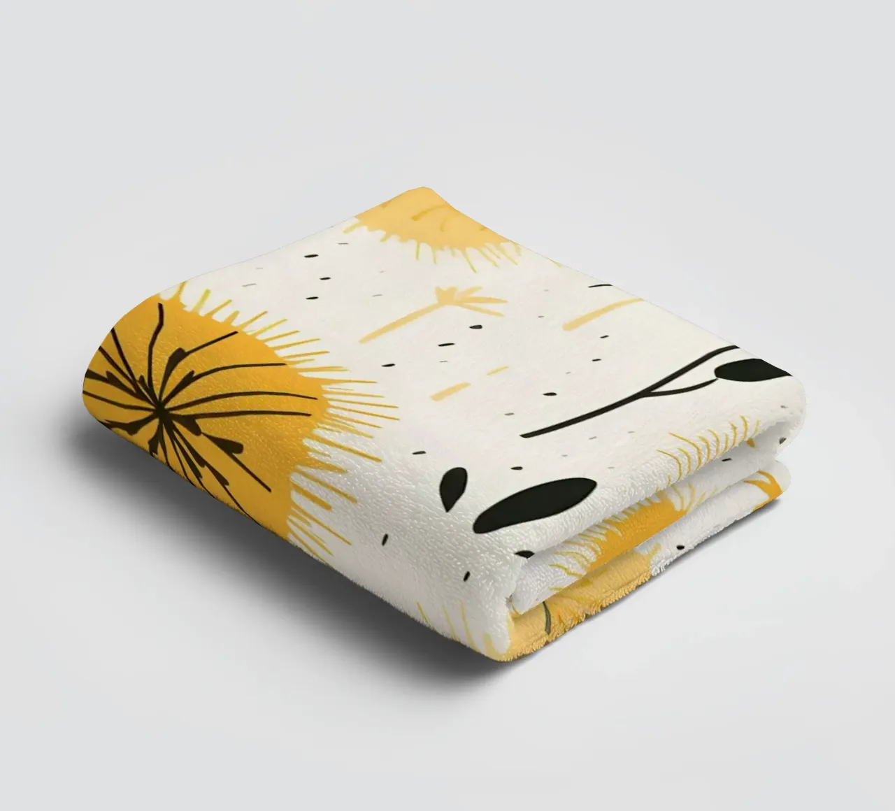 Dandelion Drift towel by Botanical Pattern House