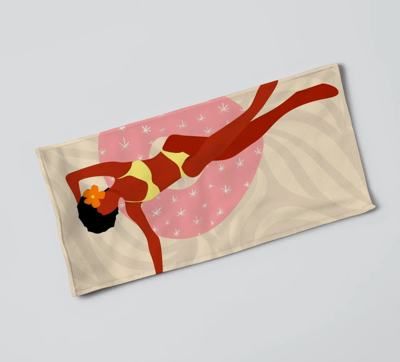 Lazy Pool Day badhanddoek van Kintsugi99