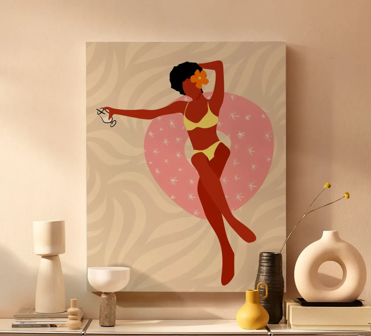 Lazy Pool Day canvas van Kintsugi99