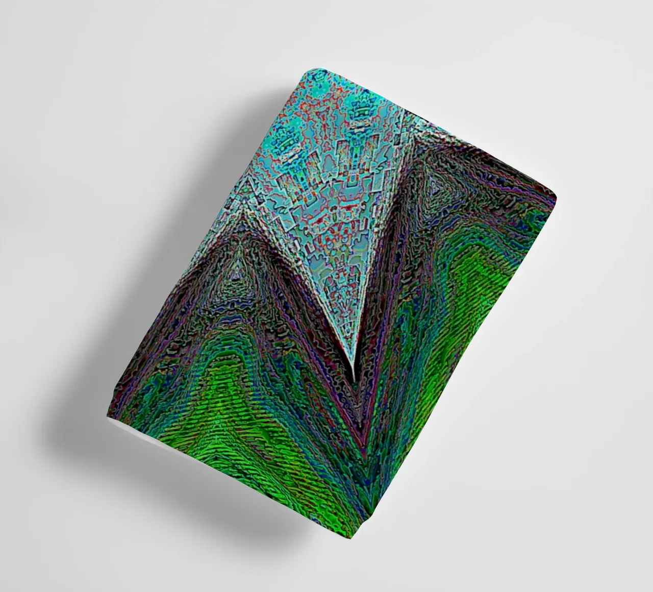 Étoile complexe, textures et formes en turquoise/noir/vert serviette de bain de Gürsel Yesil Digital Art