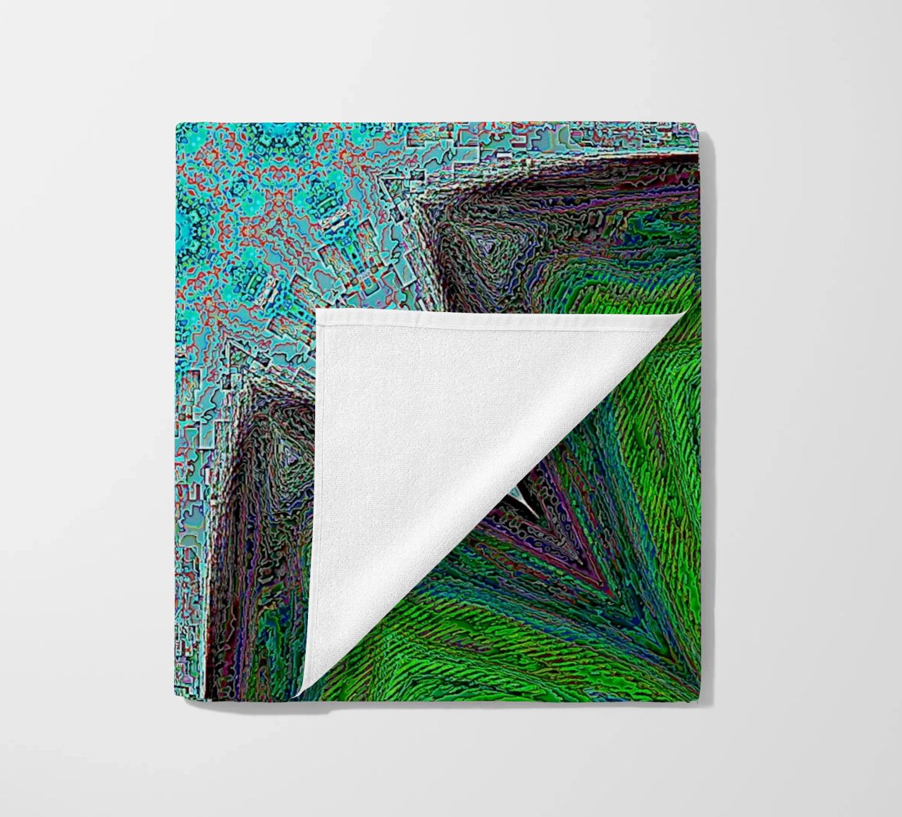 Stella, texture e forme complesse in turchese/nero/verde telo mare da Gürsel Yesil Digital Art