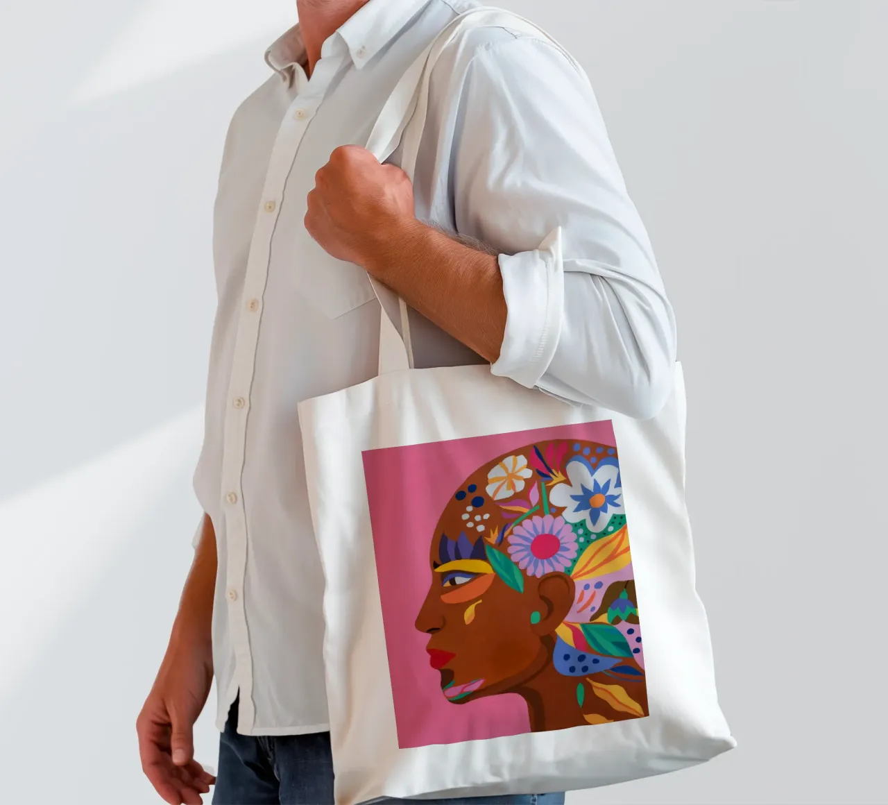 Colorful Contemplation tote bag by Twilight Muse