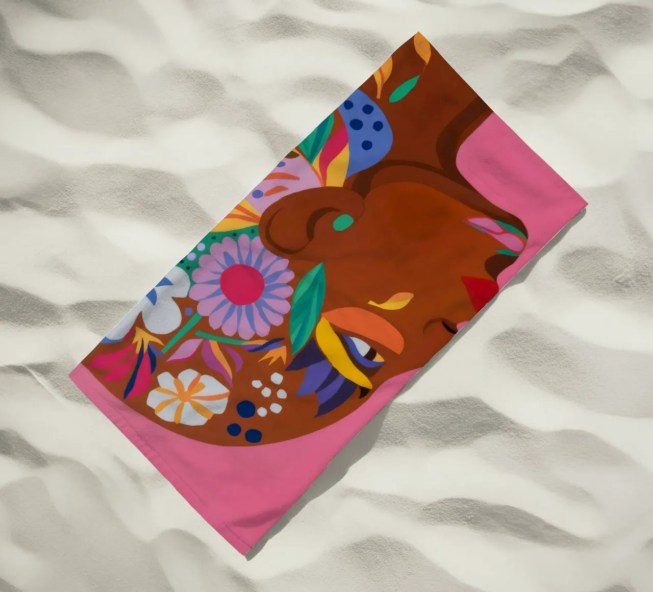 Contemplazione colorata telo mare da Twilight Muse