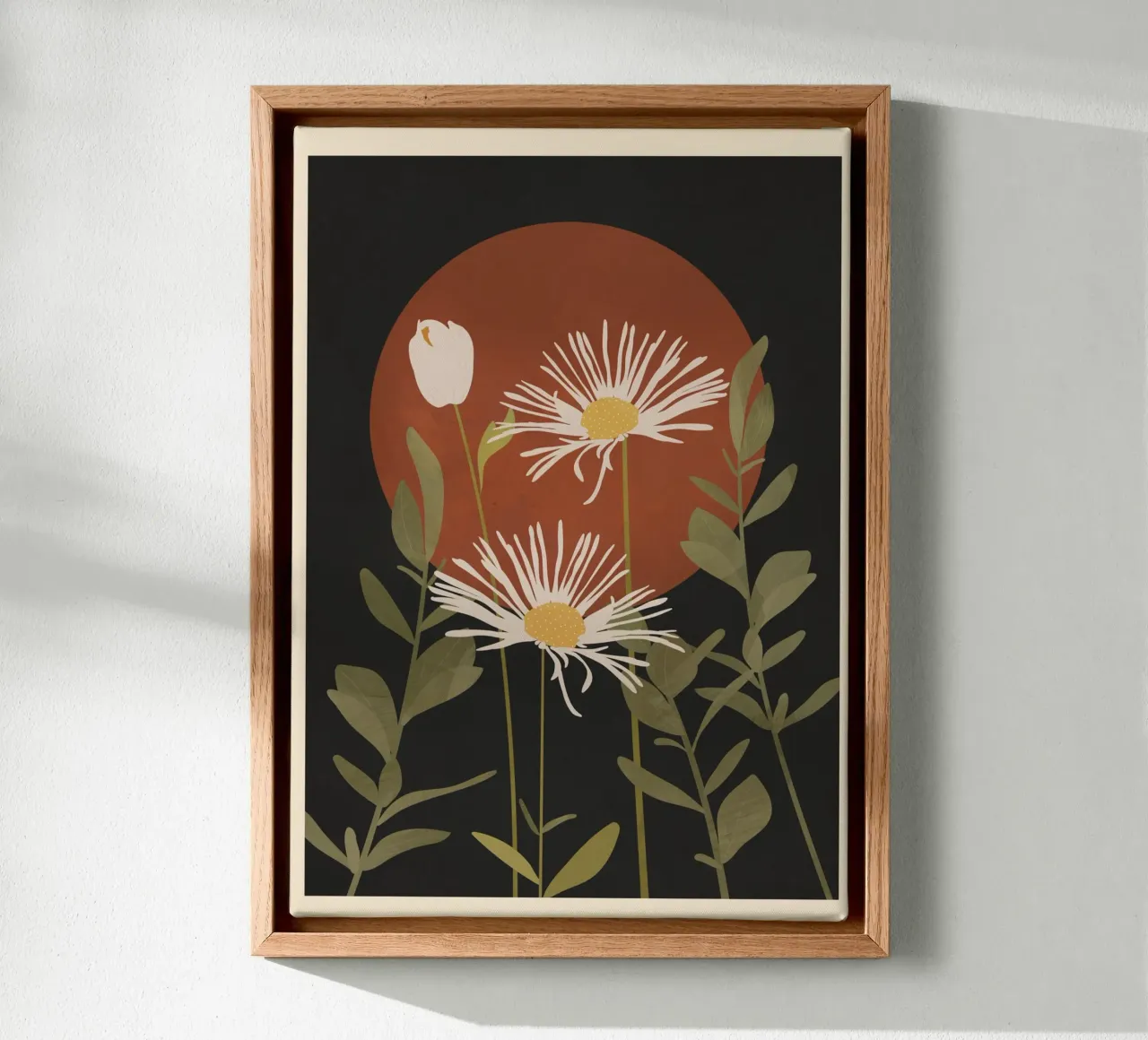 Abstract Florals 4 tela con Cornice a cassetta da cityart