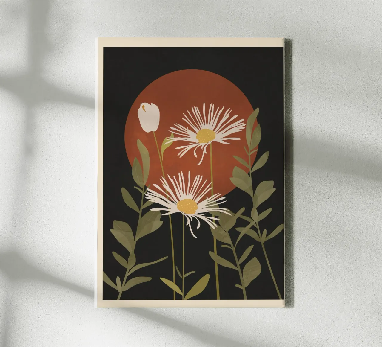 Abstract Florals 4 tela con Cornice a cassetta da cityart