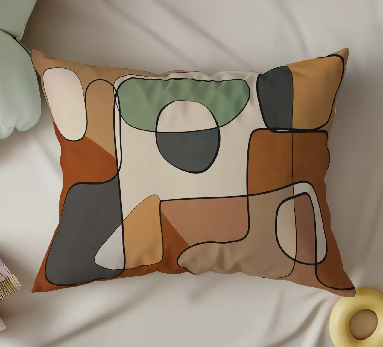 Abstract Line Art 5 cuscino da cityart