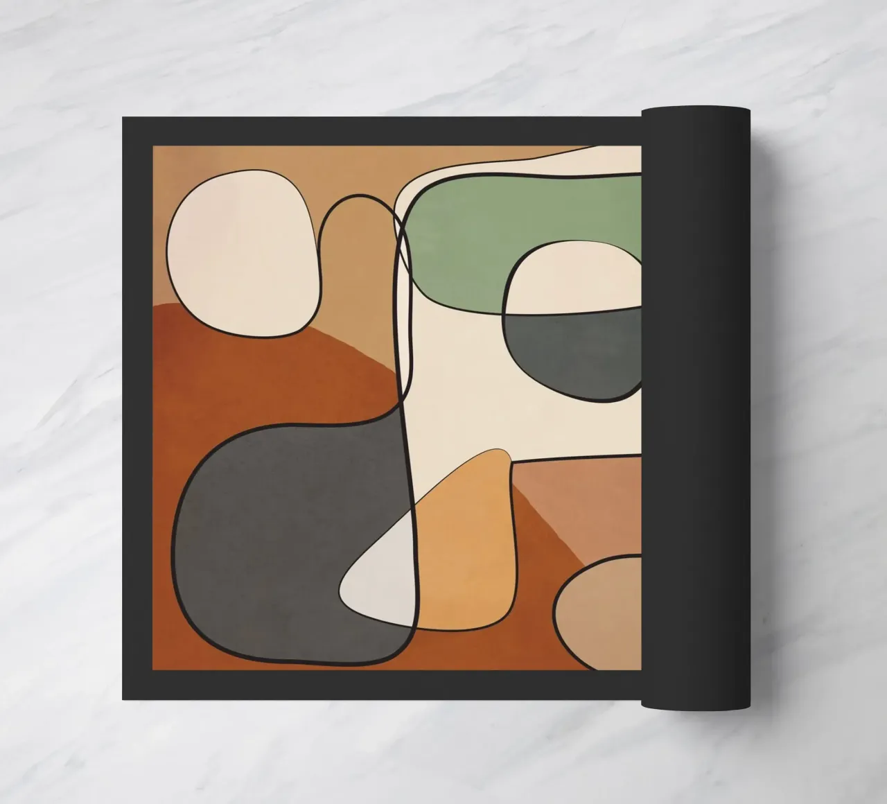 Abstract Line Art 5 doormat by cityart