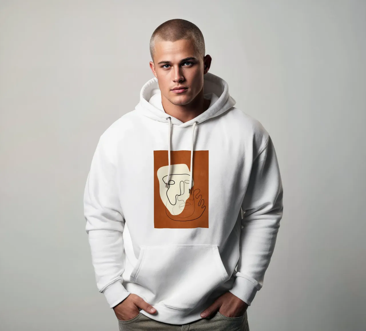 Abstract Portrait 1 felpa con cappuccio da cityart