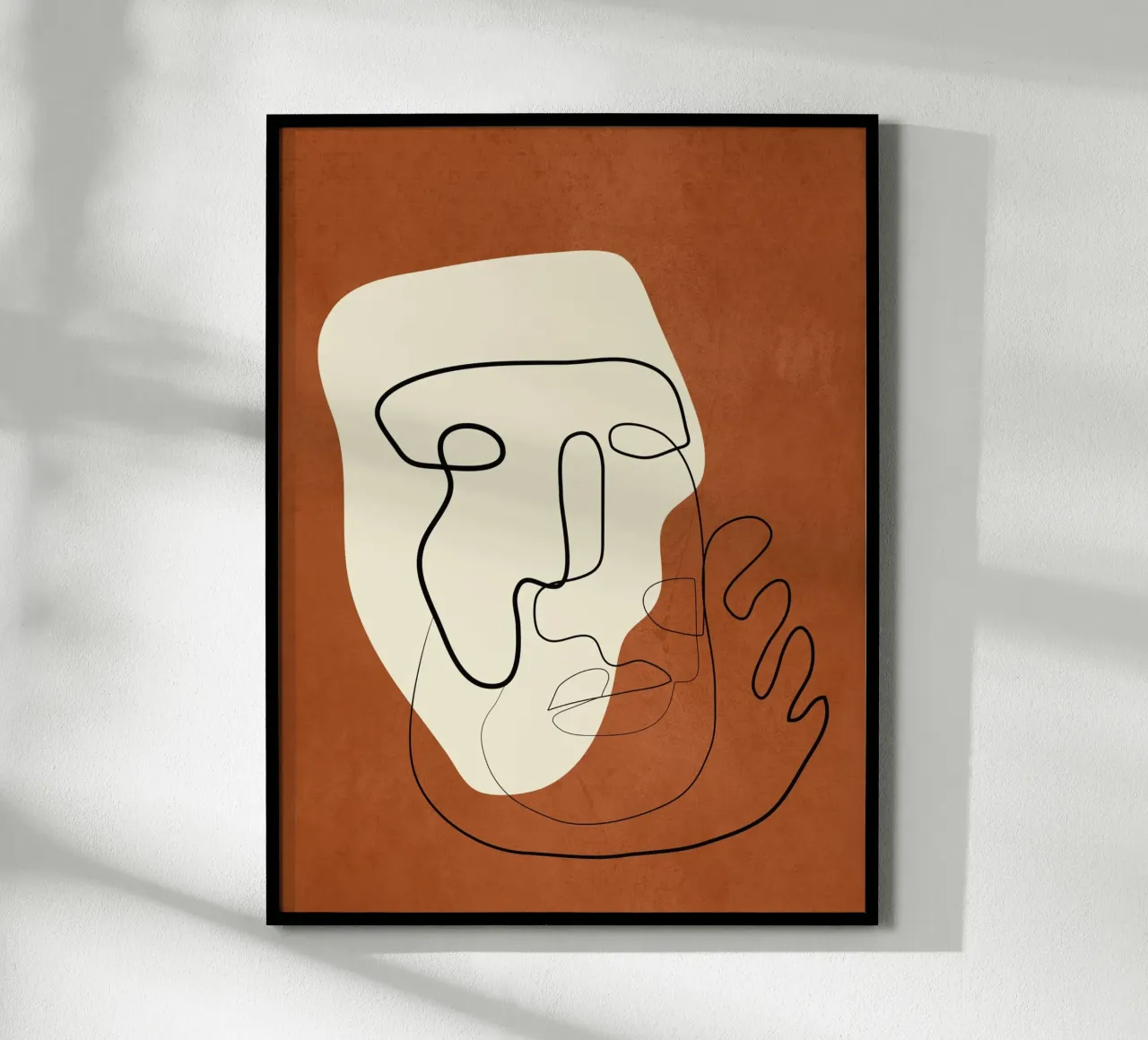 Abstract Portrait 1 poster con telaio in legno da cityart