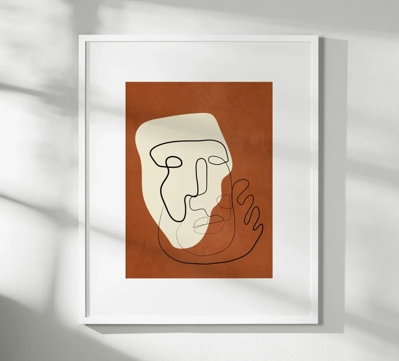 Abstract Portrait 1 poster con telaio in legno da cityart