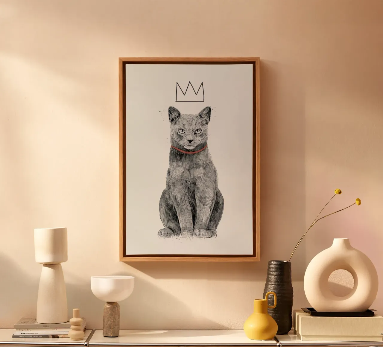 King Of Everything canvas met Baklijst van Balazs Solti