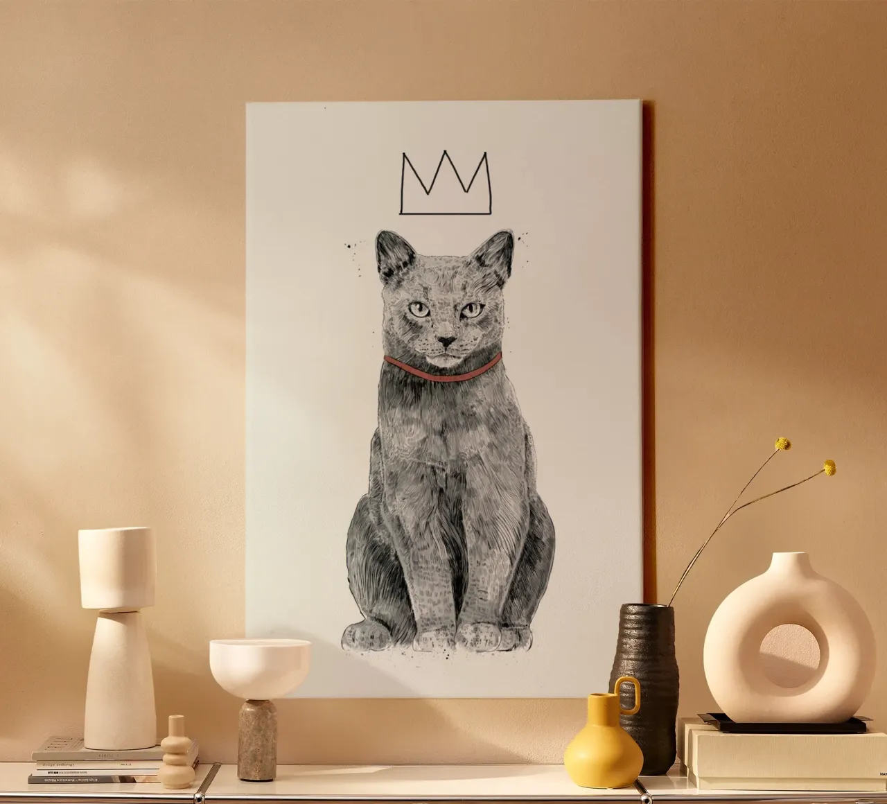 King Of Everything canvas met Baklijst van Balazs Solti