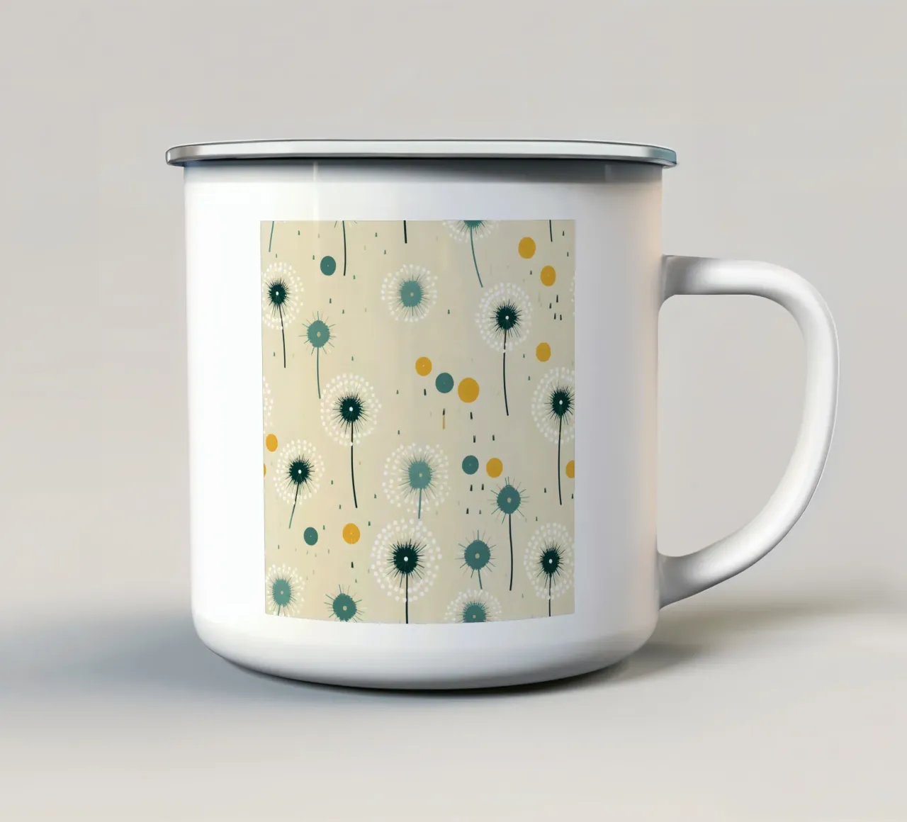 Deriva del dente di leone tazza in smalto da Botanical Pattern House